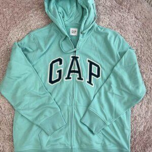 GAP Mint Green Full-Zip Logo Hoodie